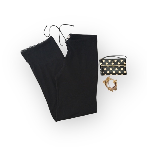 new Papillon Blanc 🝮 Semi Sheer Comfy Lounge Pant 🝮 Versatile Evening 🝮 Black - Picture 14 of 16